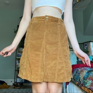 Brown corduroy skirt